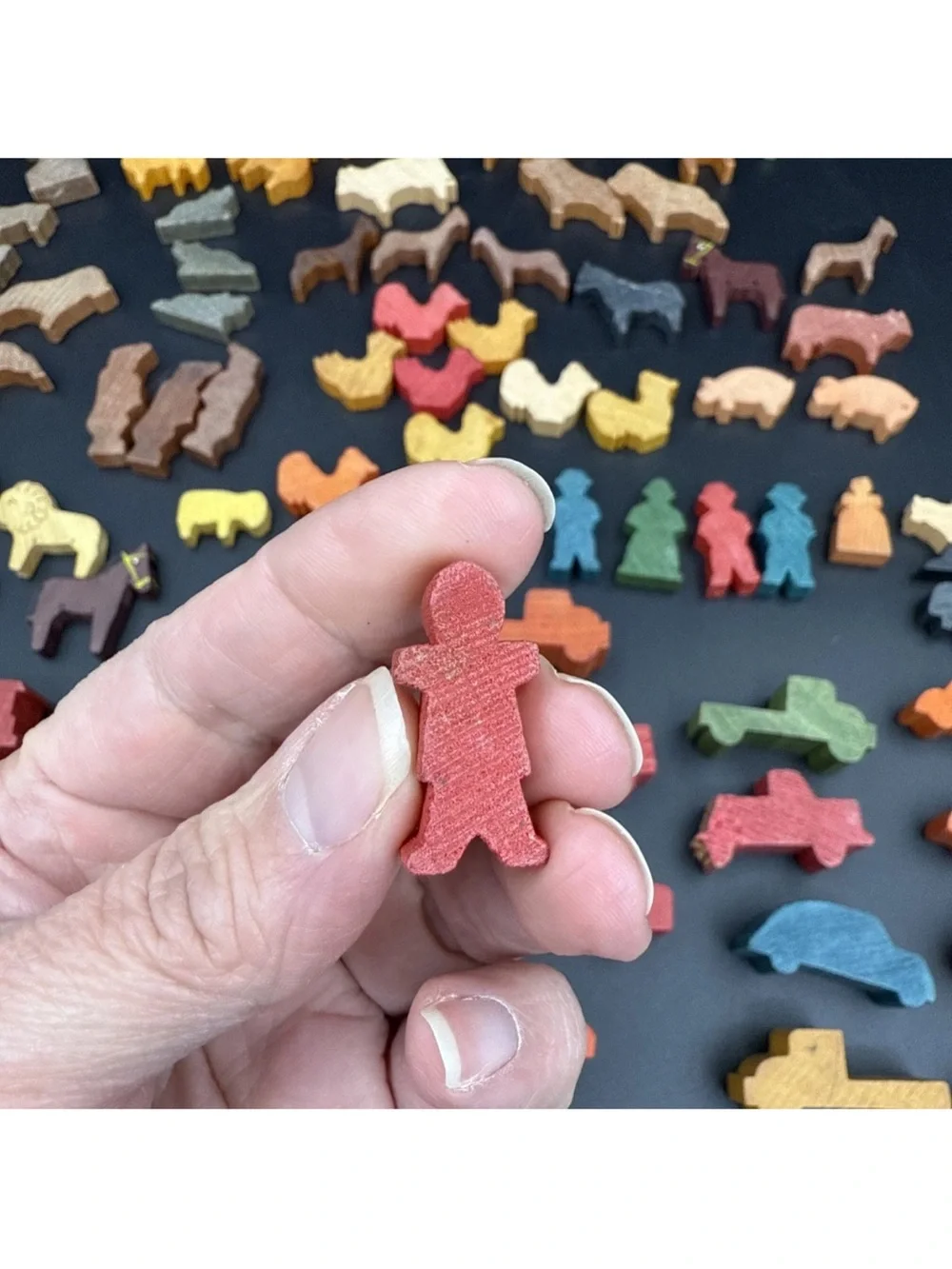 Assorted Wooden Animal & Vehicle Toy Set - Multicolor